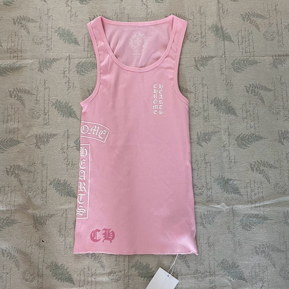 Chrome Hearts Womens Size S Cotton Pullover Vest Pink